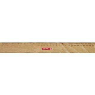 Lineal 30cm Holz (Buche), doppelseitige Tuschekante, sehr gut lesbar