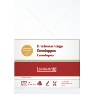 C6 Briefumschläge 80g/m², perlweiss, VE = 10 Stück