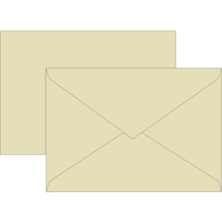 Briefumschlag B6 80g/m²,  chamois seidengefüffert, VE = 10 Stück