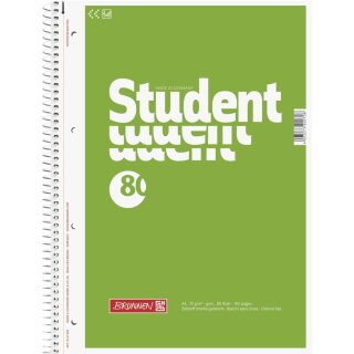 BRUNNEN Collegeblock A4 unliniert, 80 Blatt