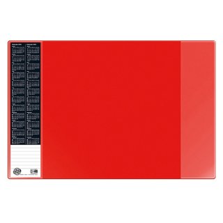 Schreibunterlage VELOCOLOR, rot, mit seitlichen Taschen, 40 x 60 cm