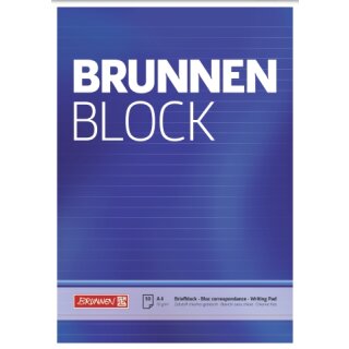 BRUNNEN Briefblock A4 liniert, 50 Blatt, 70 g/m²