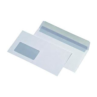 Briefumschläge DIN lang mit Fenster, selbstklebend 50er Pack