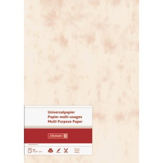 hochwertiges Marmor-Universalpapier/ Multifunktionspapier, A4, 80g/m² , beidseitig bedruckbar, red, VE = 50 Blatt