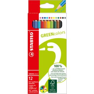 GREENcolors Buntstift, FSC-zertifiziert, 12er Etui