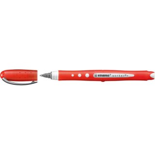Tintenroller worker colorful, 0,5 mm, nicht nachfüllbar, Schaftfarbe = Schreibfarbe, rot