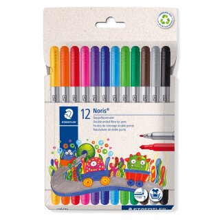 Doppelfasermaler Noris® Etui mit 12 Farben