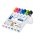 whiteboard marker, 2 mm Rundspitze, sortiert, rot, blau, orange, grün, violett, schwarz, VE = 1 Etui à 6 Stifte