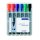 Lumocolor Flipchart marker, Keilspitze 2-5 mm, blau, schwarz, rot, grün, orange, violett, VE = 1 Etui a 6 Stifte
