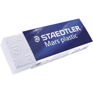 Mars Plastic Radierer, 65 x 23 x 13 mm, weiß