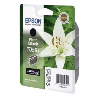 Epson T0591 Tintenpatrone schwarz Foto, 640 Seiten, Inhalt 13 ml