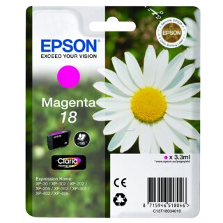 Epson 18 Tintenpatrone Magenta, ca. 180 Seiten - Original